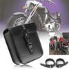 1 X Black Universal PU Leather Motorcycle ATV Side Storage Saddle Bag With Strap
