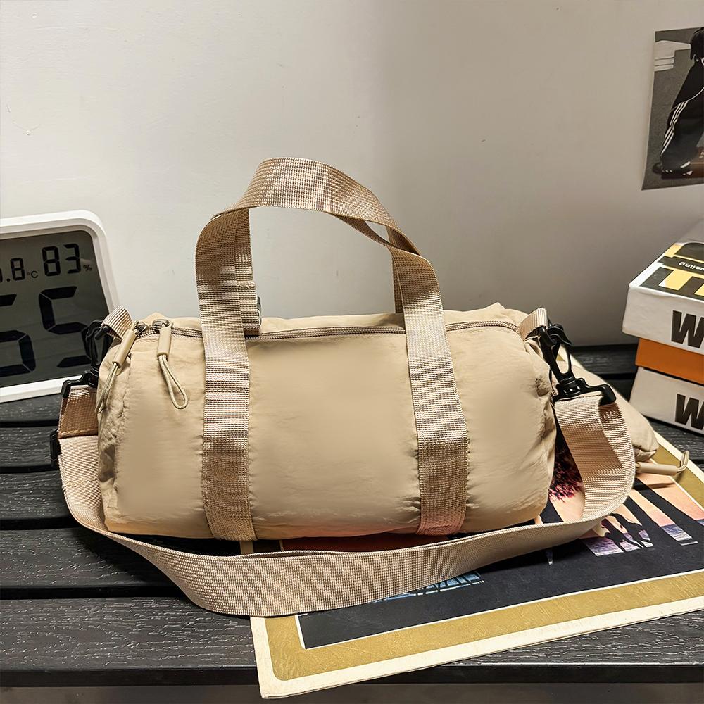 Cylinder Bag, Nyl Fabric, Large Capacity, Versatile Single Shoulder Crossbody Bag, Simple Hand-Held Commuting Pillow Bag