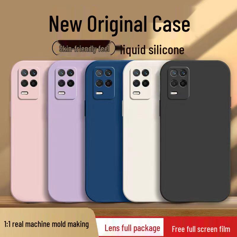Realme Q3 Solid Color Rubik's Cube Liquid Soft Case - Full Coverage Drop Protection, New Model