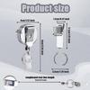 Double Sturdy Stainless Steel Retractable Badge Reel Clip Extended Reach Tool Organizers Convenient for Workplaces