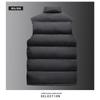 Winter Warm Thick Teen Solid Stand Collar Black Casual Zip Straight Hem Padded Vest