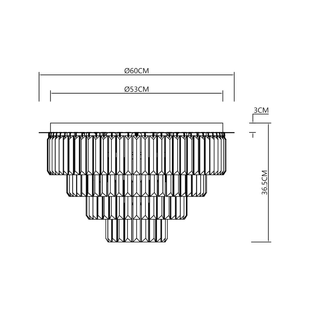 Milano Ceiling Lamp, Diameter 60Cm, 9Xe14