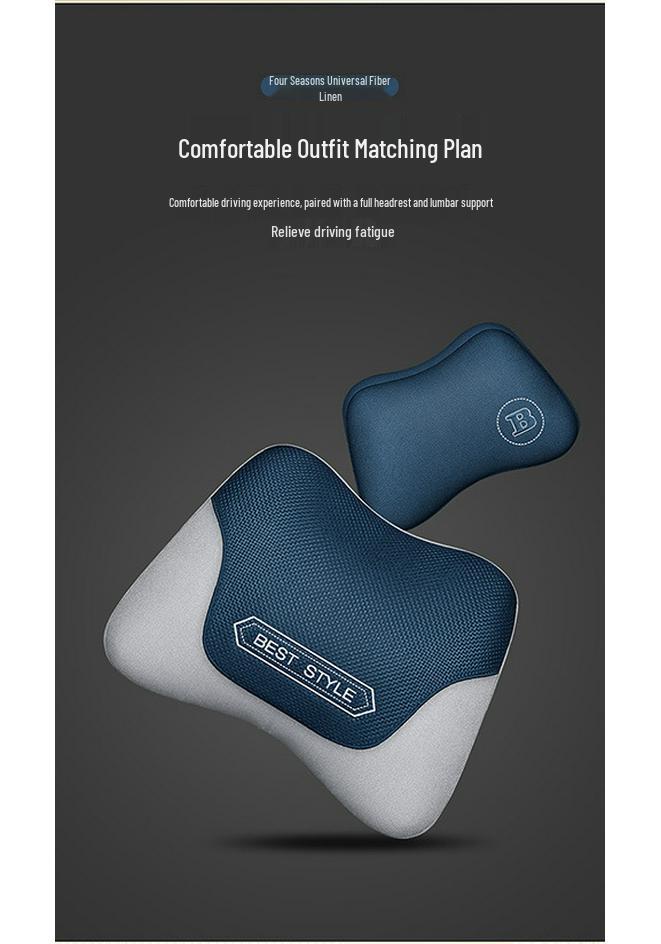 All-Season Linen Car Seat Cushion - Full Coverage & Universal Fit