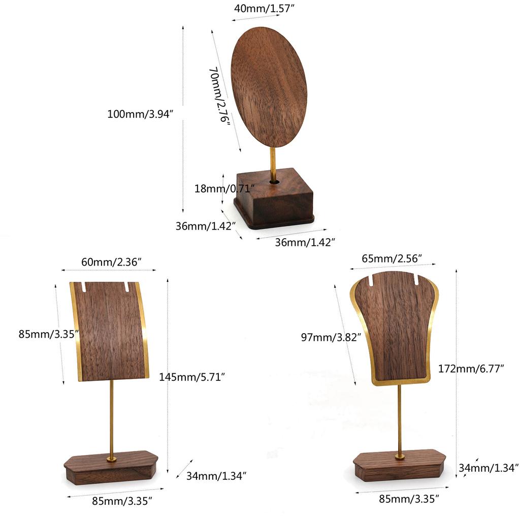 Jewelry Display T-Shape Bar Earrings Show Stand Shelf Wood Rings Holder Rack Jewelry Organizer for Home Decoration