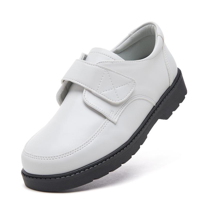 

Детские туфли в британском стиле из черно-белой кожи - Мягкая подошва для школы и торжественных мероприятий 33