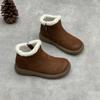 New Style Snow Boots, Round Toe Shoes, Flat, Thickened, Warm Women's Ankle Boots, Cotton Boots