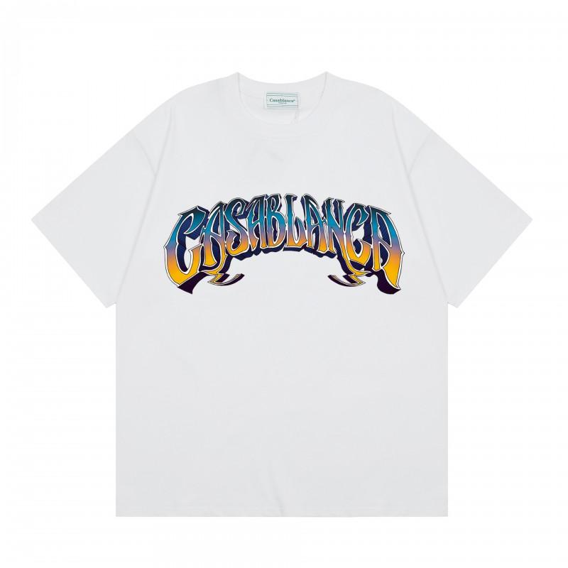 Casablanca Short Sleeve T-Shirt Men Women 2025 Casual Cotton Tee Breathable Antibacterial Loose Fit