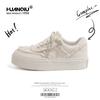 Global ZHQ-HQ007 Milk-colored Canvas Shoes Women's New Summer Breathable Casual Hong Kong Flavor Versatile Popular White Shoes
