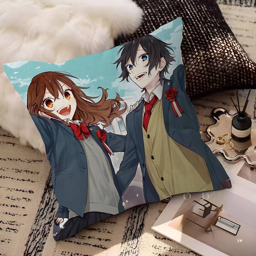 Horimiya Anime Pillow Cover For Bedroom Room And Living Room Sofa Decorative Cushion Cover