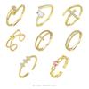 925 Sterling Silver Geometric Water Droplet Zircon Open Ring for Women Fashionable Exquisite Jewelry Gifts