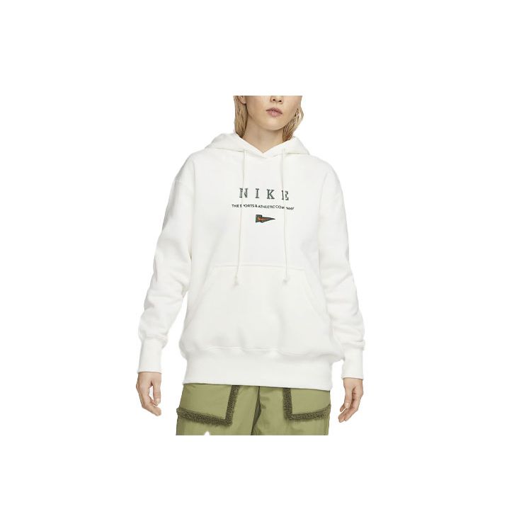

Nike Logo Printed Pullover Hoodie Women hoodies White FD0855-133 XL