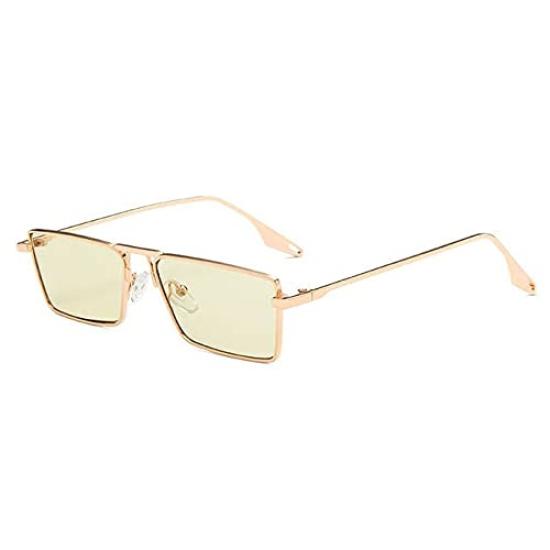 Lady Lamb Vintage Square Metal Frame Stylish Steampunk [meSmart] (Fujisan Megane) Sunglasses, (Light Green)