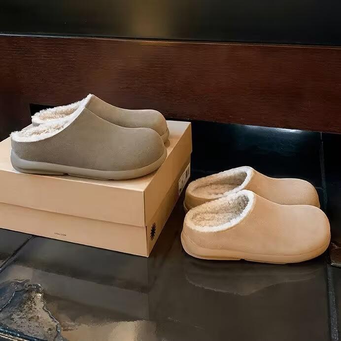 Popular autumn and winter small potatoes Birkenstocks shoes women's velvet autumn and winter thick-soled warm Birkenstocks cotton shoes fluffy sli