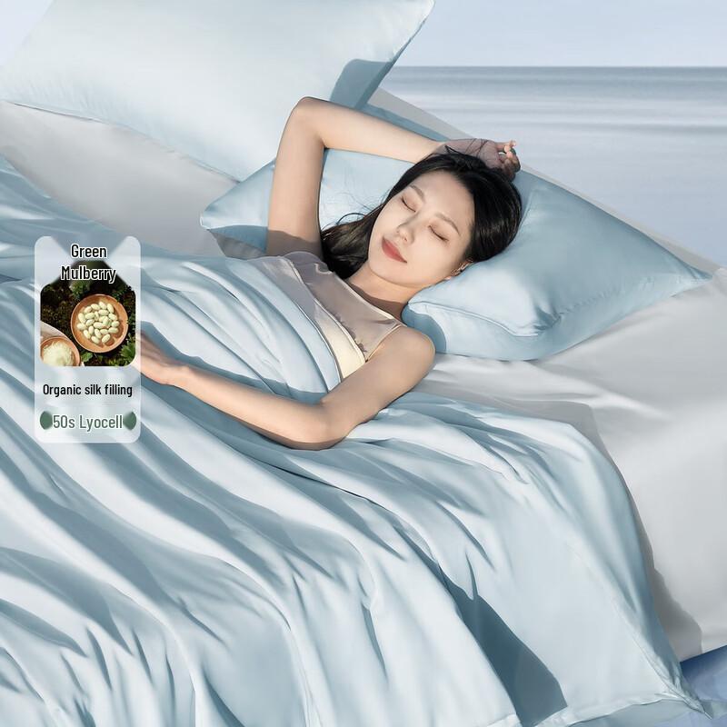 Mercury Home Textiles Tussah Silk Lyocell Summer Quilt