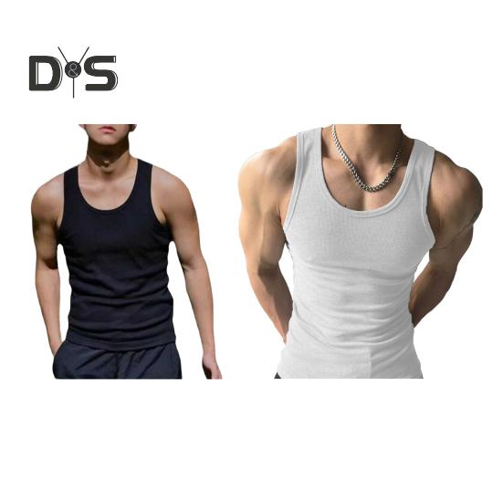 Letní Pánská vesta O Neck Slim Fit Elastická Jednobarevná Tílko bez rukávů Odsávání potu Fitness Gym Streetwear Tričko