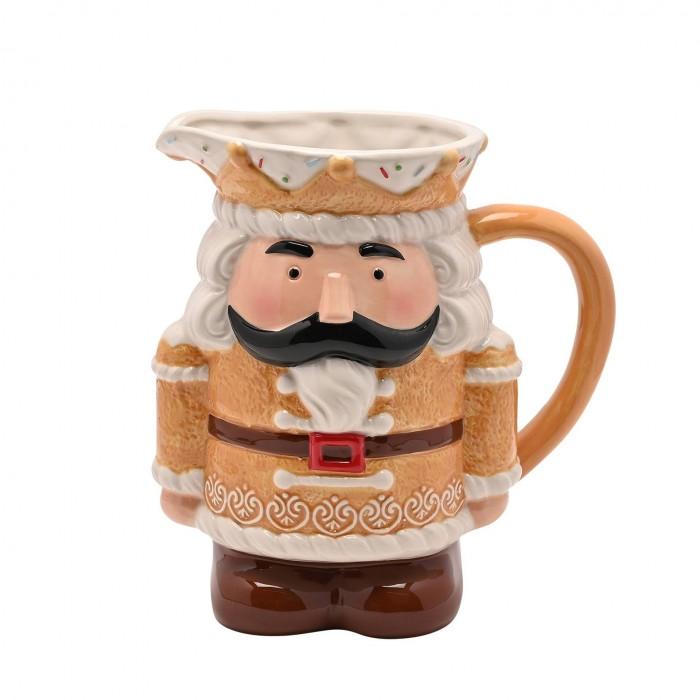 Santa & Friends Ceramic Gingerbread Nutcracker Jug - Large