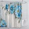 Plants Graphic Shower Curtain Waterproof Shower Curtain Polyester Fabric 3D Printing Bathroom Curtains Bathroom Decor With Hooks