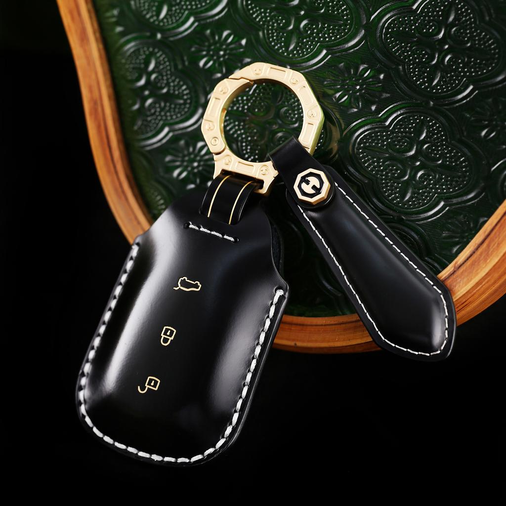 Die neue Autoschlüsselhülle ist geeignet für 2021 idealer einseitiger Herren-High-End-Leder-Geschenkbox-Satz.
