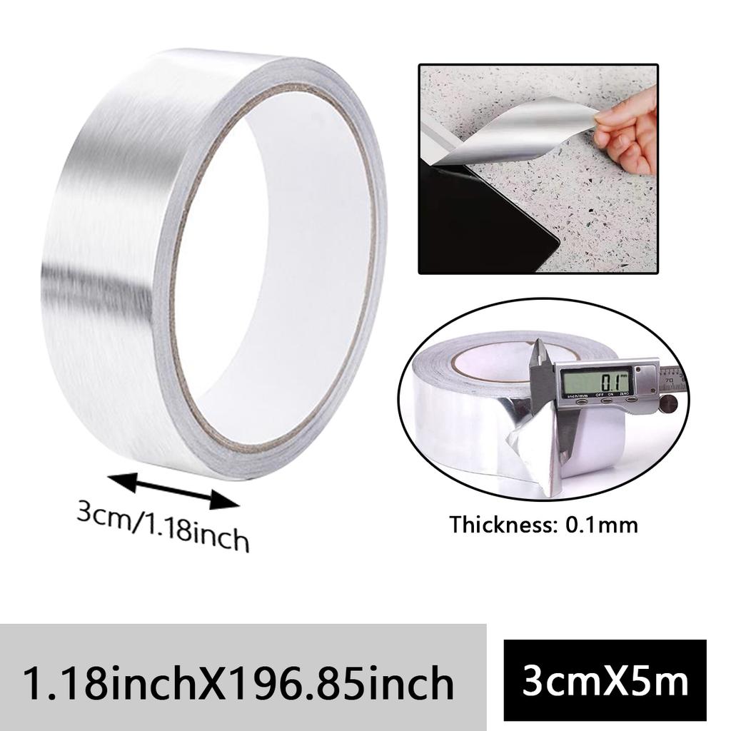 High-Quality Aluminum Foil Tape High-Temperature Aluminum Foil Tape for Pipes And HVAC Fire Resistant High Temperature StickerPinstriping Tape 3