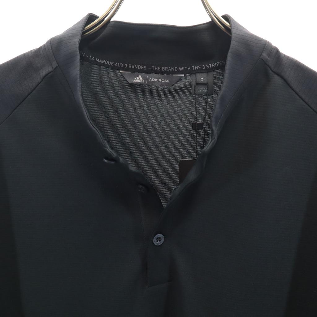 unused adidas Short sleeve Henry Neck T-shirt O black Men's Used