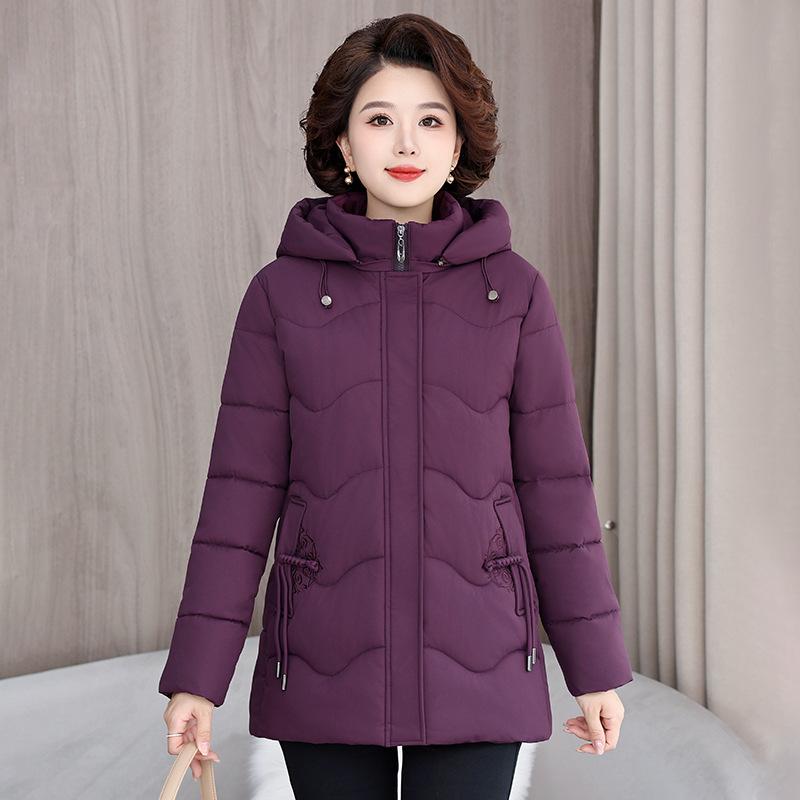 Winter padded jacket 2025 winter new middle-aged and elderly women's autumn and winter cotton jacket short plus-size padded jacket