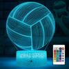 FlyonSea Volleyball Gifts,Volleyball Night Light 16 Colors Changing, Glow In The Dark Volleyball Creative Birthday Beach Volleyball Coach Lover Gifts