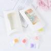 50PCS Pillow Shape Candy Box with Window Wedding Christmas Chocolate Kraft Paper Gift Packaging Boxes Birthday Party Supplies