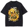 Anime Fan Enthusiast T-shirt Summer Men's Washable T-shirt Japanese Anime Ghost Blade Pattern Clothing Gothic Style