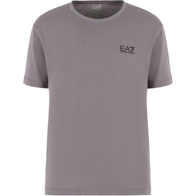 EA7 Letter Print Crew Neck Pullover Straight Fit Short Sleeve T-Shirt Men Tops Gray 8NPT25-PJVPZ-1992