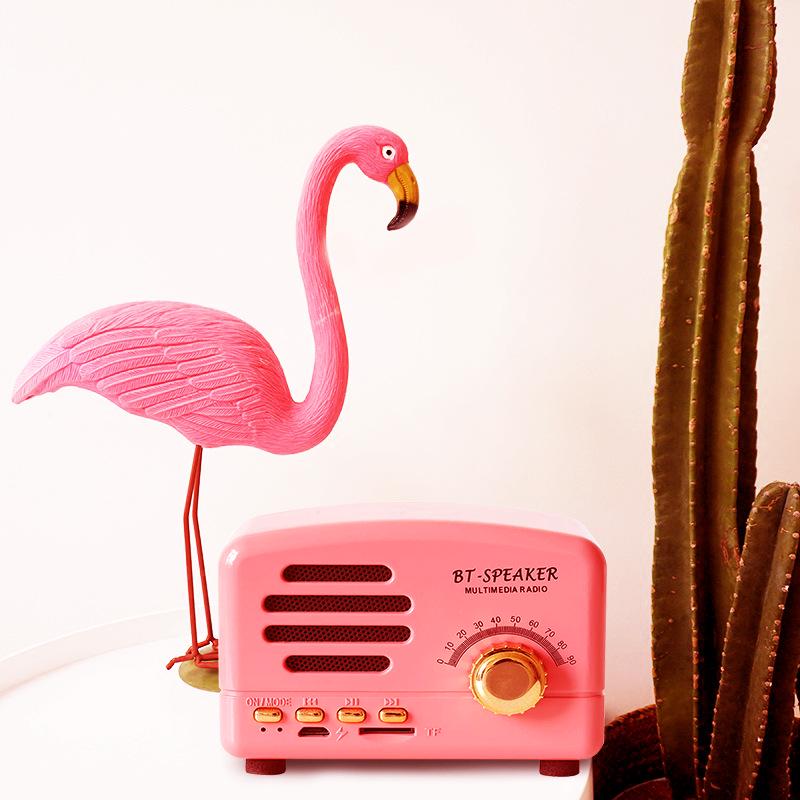 Mini Retro Bluetooth Speaker - Portable, Creative Gift with Radio & Card Insert for Mobile & Computer Use