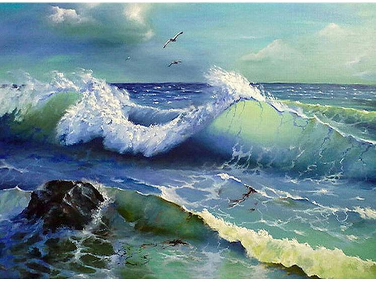 

Набор для алмазной вышивки 5D DIY с полной выкладкой, пейзаж, и инструменты