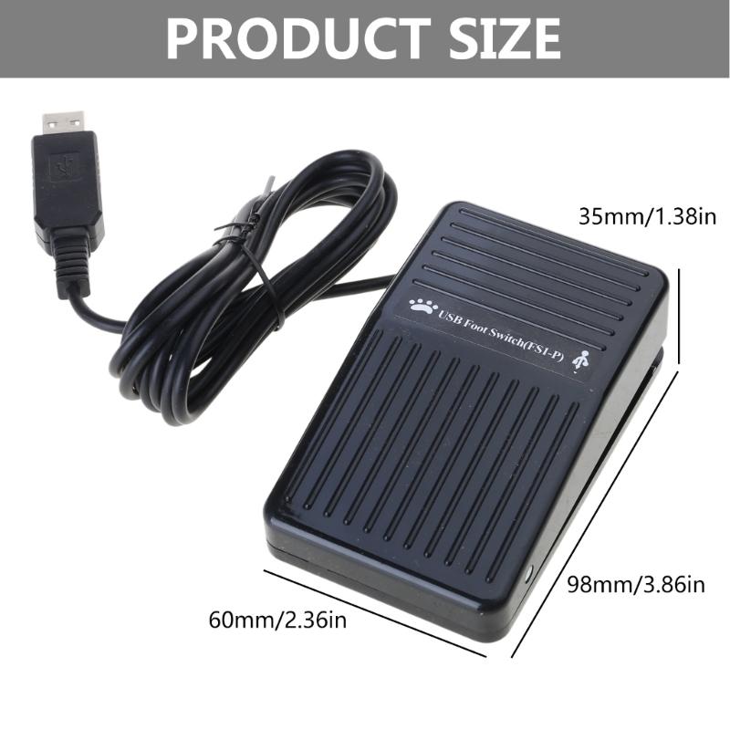 Hohe Reaktionsfähigkeit USB Fußschalter USB Fußschalter mit anpassbarer Steuerung für Videobearbeitung und Gaming