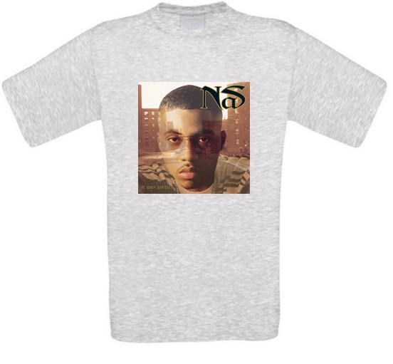 Nas It Was Written Nasir Jones Nasty Nas QB Rap Hip Hop T-Shirt All Sizes S