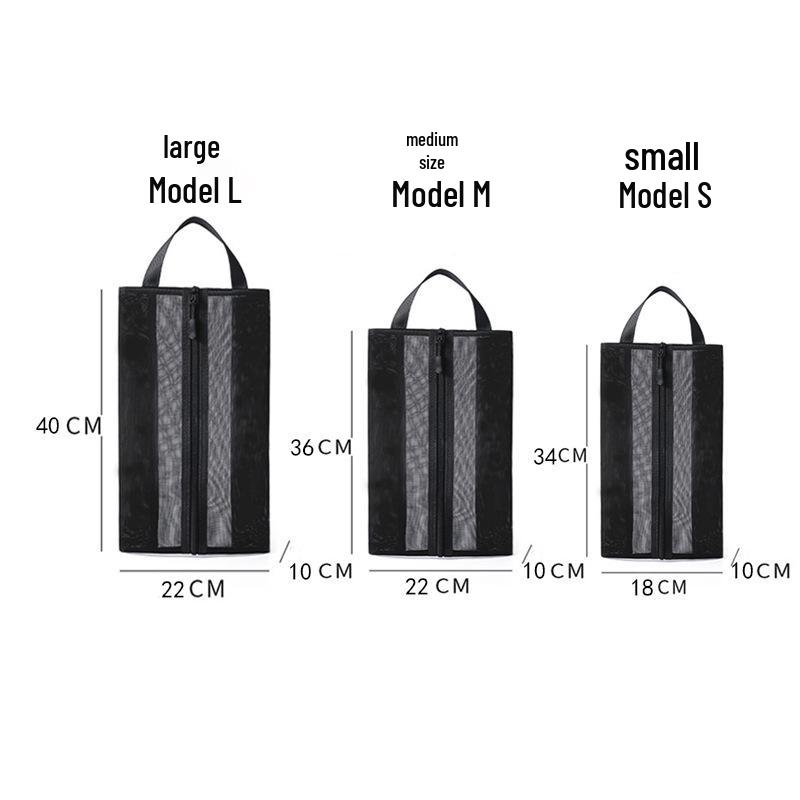 Outdoor Multi-Functional Transparent Mesh Shoe Bag with Print Logo