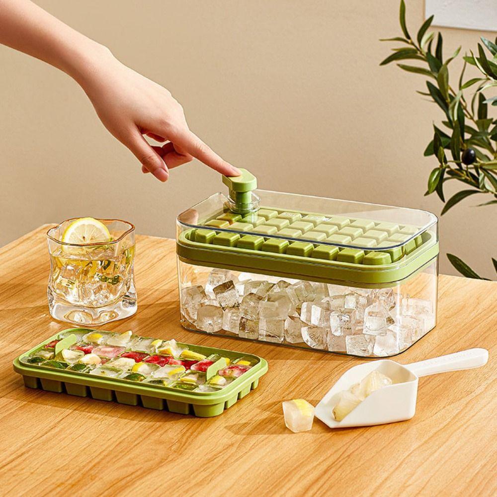 

Silicone Ice Cube Maker Mould 32/64 Grids Ice block mold Hot Sale Ice Storage Box Party