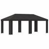 Tuinpaviljoen 6 x 3 m Antraciet Polyester en Staal 190