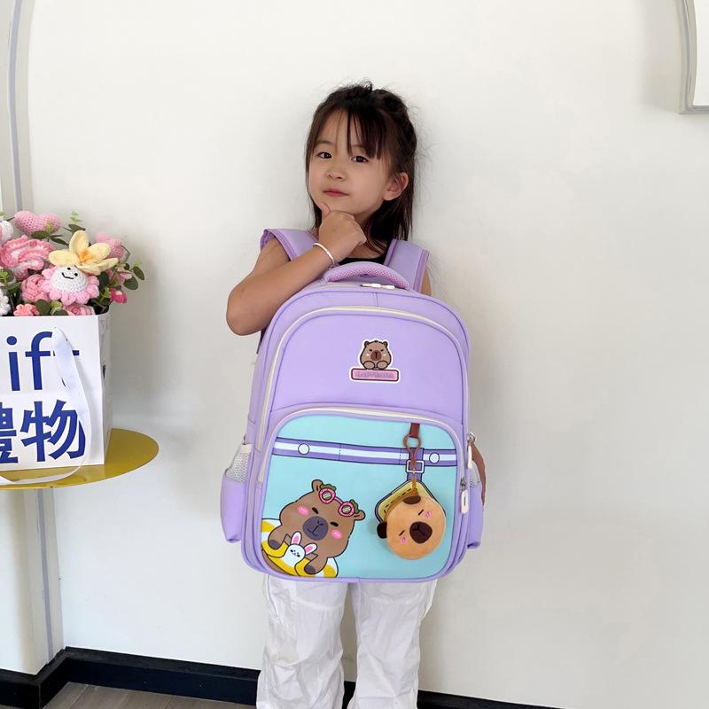 School bag Elementary school student Kapibara cartoon love child backpack large capacity 1-3 grade backpack