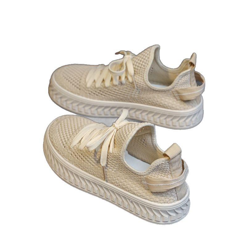Mesh Shoes New Women's Shoes Board Shoes Sports Shoes Breathable Comfortable Platform Shoes