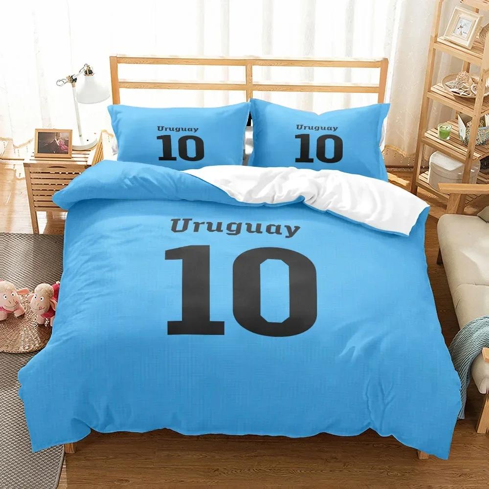 National Soccer Team Core Player Number Comfortable Duvet Cover Pillowcase Bedding Set Children Bedroom Decoration Home Textile