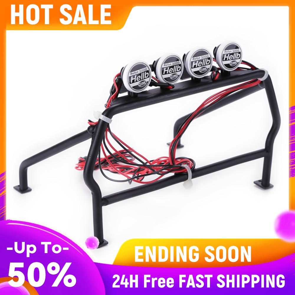 

RC Car Roof Rack Roll Cage Bucket with 6 LED Lights Metal RC Car Roll Cage Bucket for Remote Control Car China Mainland