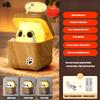 Intelligent Night Light with Shy Cats Design and Adjustable Brightness Eye Caring Bedside Lamp Suitable for Kids Room