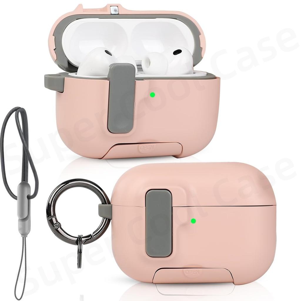 For AirPods Pro 3 Case with Secure Lock For AirPods Pro 3rd Generation Case Protective Cover with Phone Stand For AirPods Pro 3
