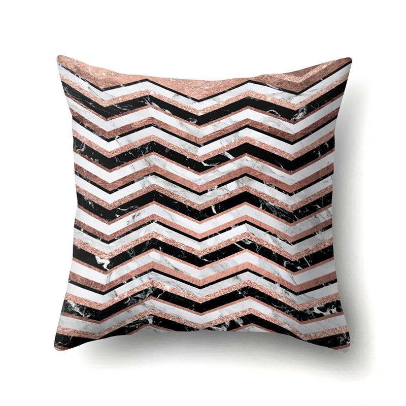 Polyester Pillow Case Automobile Decoration Home Printed Pillow Case Waist Cushion Cover Car Cushion Head Cushion Cover