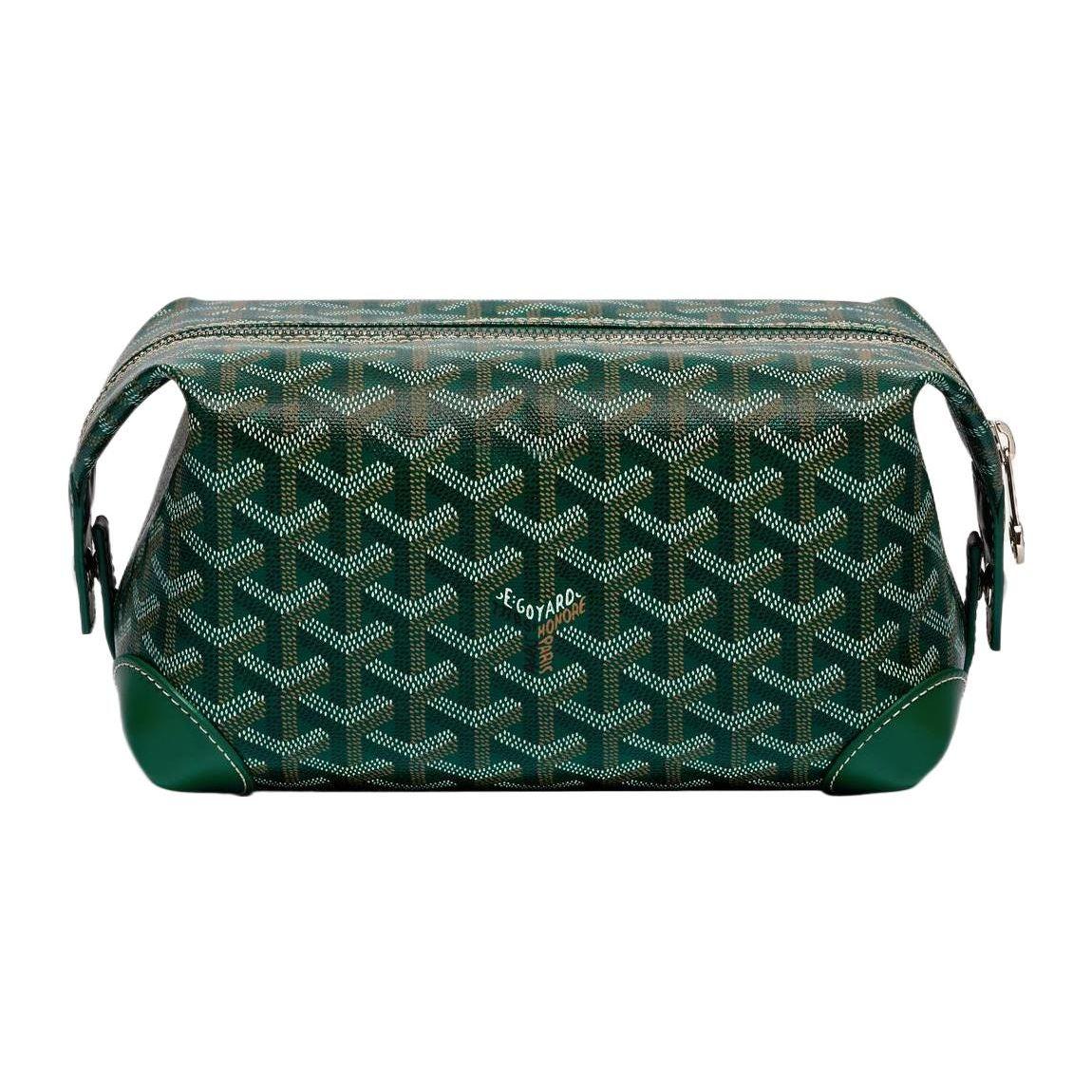 

Goyard Monogram Zip Closure Canvas And Calfskin Travel Toiletry Bag Unisex toiletry bag Green BOEING025TY-09CL09P Basic Set (Bag+Dust Bag)