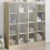 VidaXL Bookcase with Doors, Book Cabinet with Handles, Furniture with Interior Living Room Compartments, Modern, 3206519
