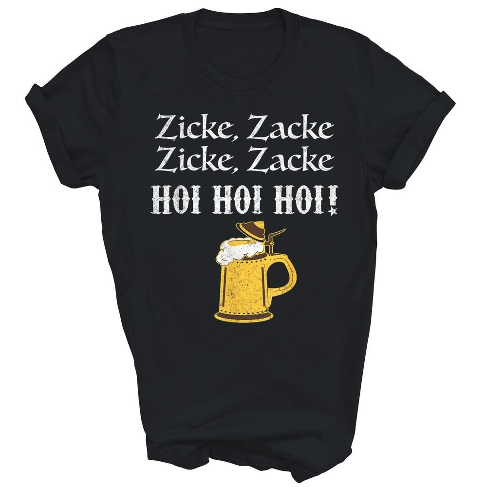 

Zicke Zacke Oktoberfest Hoi German Beer Drinking Unisex Shirt Gift XL