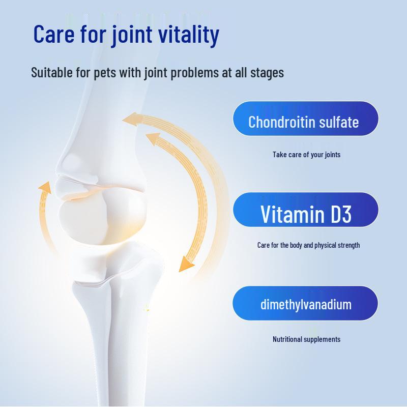 Pet Joint Comfort Calcium Tablets for Dogs & Cats - Shark Cartilage Supplement for Joint Health