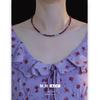 New Chinese Sense Amethyst Beaded Necklace Retro Elegant Collarbone Chain Wholesale