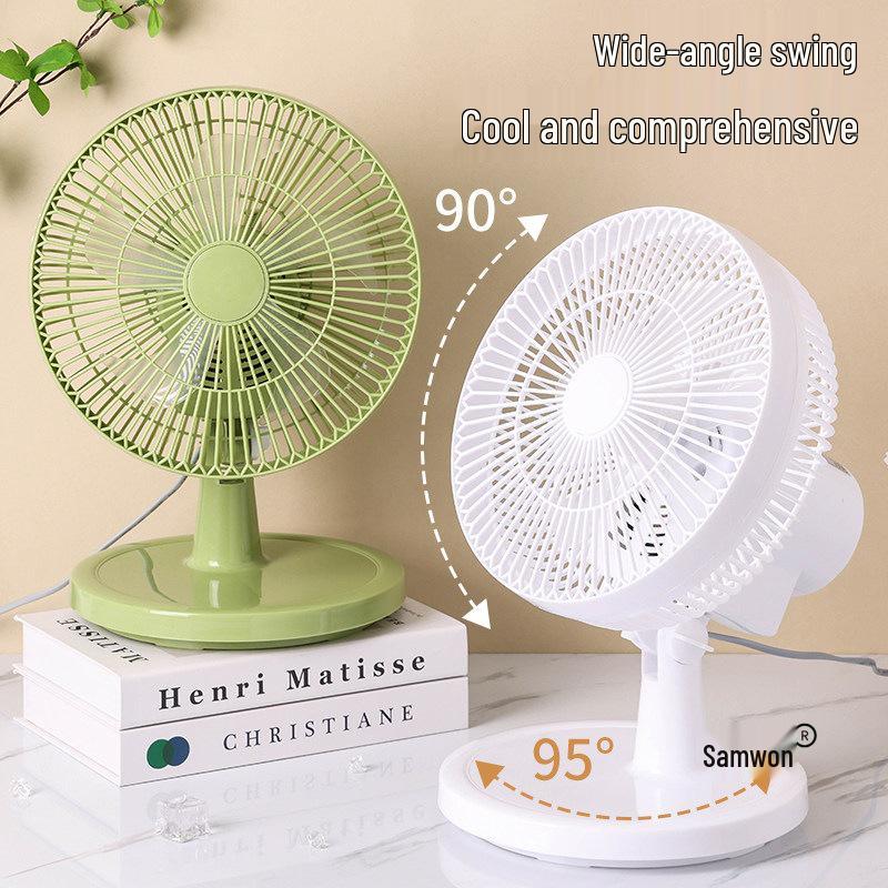 Silent Five-Blade Oscillating Desktop Fan for Home or Office