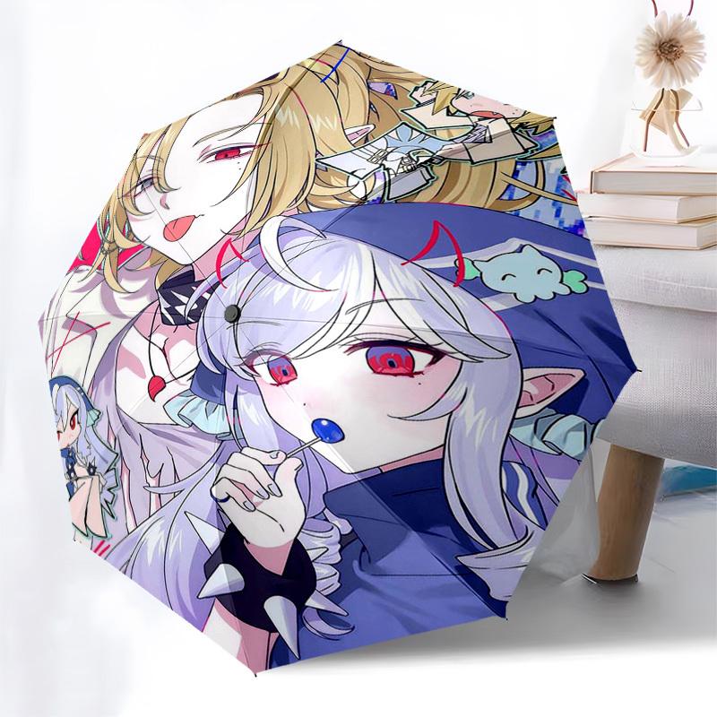 1 Stück Outdoor-Regenschirm mit Anime-Charakteren - Automatisches Öffnen/Schließen, Tragbares 3-fach faltbares Design, 8-Speichen-Eisenrahmen - Perfektes Geschenk für Fans, Reise